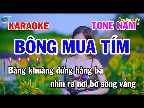 Karaoke Bông Mua Tím Tone Nam Nhạc Trữ Tình Hay