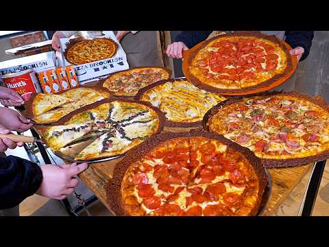 하루 200판 완판! 오픈 전부터 외국인들 줄서서 먹는다는? 미친 퀄리티 뉴욕 스타일 화덕피자 / New York Cheese Pizza / korean street food