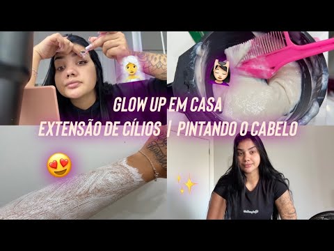GLOW UP CASEIRO | fiz extensão sozinha, pintei o cabelo e maissss ♥️♥️♥️