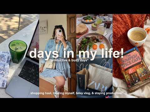 life diaries☕️ cozy september days, treating myself, shopping haul, staying motivated, & bday vlog!