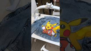 Can you use acrylics to paint clothing? 🤨🎨 #pokemon