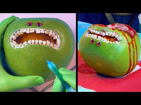 Grinch Surgery & Cinnamon Challenge Fail 😱 Satisfying Food Surgery | Discount Dentist