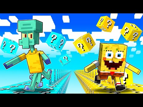 SPONGEBOB v Minecraftu, Lucky Block Závod!