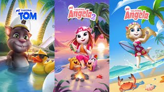 My Talking Tom vs My Talking Angela2 vs My Talking Angela exiting gamepley Ep4573