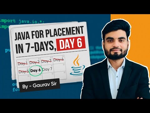 Java for Placements in 7 Days – Day 6 | Crack TCS, Infosys, Wipro, Capgemini, Accenture Interviews!