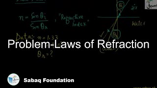 Problem 1-Laws of Refraction