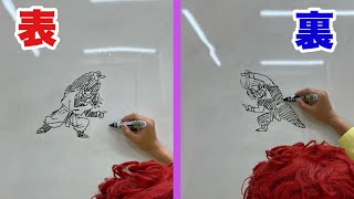 【検証】両面ホワイトボードにフュージョンポーズを描いて高速回転させたらゴテンクスが作れるのか