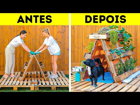 Casa de cachorro DIY construída com paletes grátis em 5 minutos