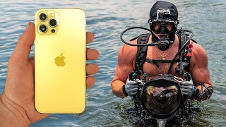 I Found 2 iPhones, Diamond Bracelet and a Gold Ring Underwater! (Metal Detecting Underwater)