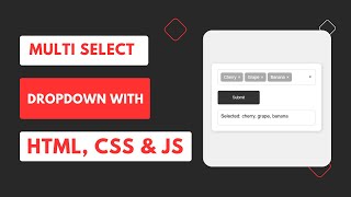 Multi Select Dropdown | HTML CSS JavaScript