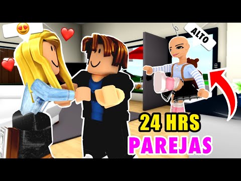 😧24Hrs con una Pareja en Brookhaven😱/Roblox