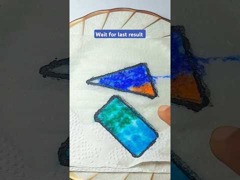 tissue paper magic drawing. Emoji color mixing.#trending #art #drawing #shortvideo #shorts