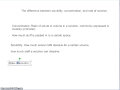 Concentration, Solubility, and Rate Concepts