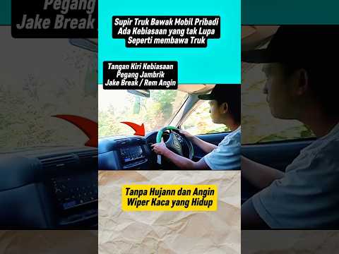 Supir Truk membawa Mobil Kecil, Pasti merasa canggung dan lucu sendiri #short #truk #supir #driver