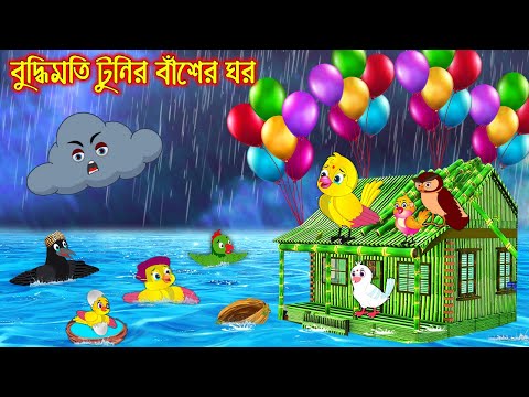 বুদ্ধিমতি টুনির বাঁশের ঘর | Buddhimoti Tunir Baser Ghor | Bangla Cartoon | moral stories | Pakhir