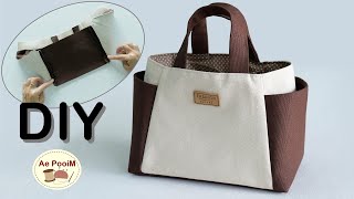 DIY - Mini Tote Bag, Cute and Compact with Side Pockets