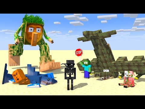 Wither Skeleton vs TRALALERO TRALALA and Brr Brr Patapim Italian Brainrot - Minecraft Animation