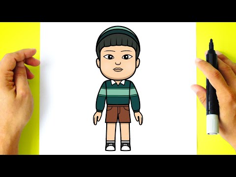 How to DRAW SQUID GAME DOLL BOY
