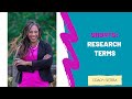 Research Methodology Concepts