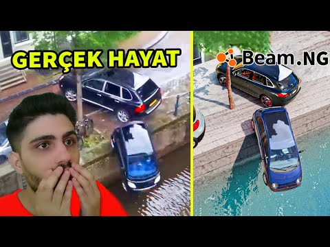 Gerçek Hayattaki Kazaları Simülasyon Oyununda Canlandırdım - BeamNG Drive