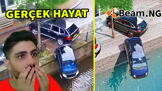 Gerçek Hayattaki Kazaları Simülasyon Oyununda Canlandırdım - BeamNG Drive