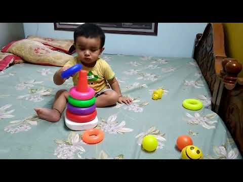 Baby perfection in stacking ring toys😍😘👌💝