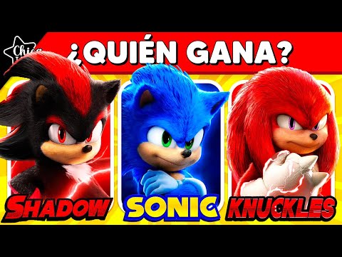 ¿Quién Gana entre SONIC vs SHADOW vs KNUCKLES? ⚡️🖤💪 ¿Qué Prefieres? ✨ Chica Trivia/Quiz de Sonic 3