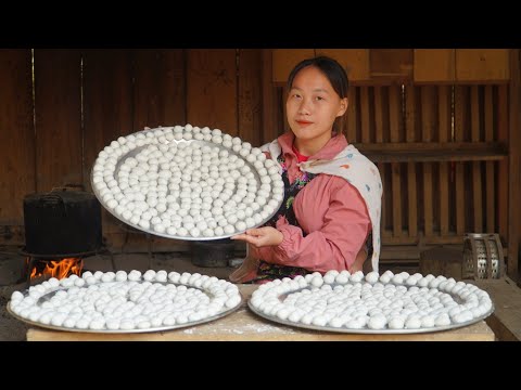 How to make Banh Troi, Go to the market to sell Banh Troi with your child