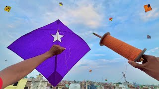 Kite flying on Vishwakarma Puja & kite cutting | kite fighting | kite | Patang #kite 