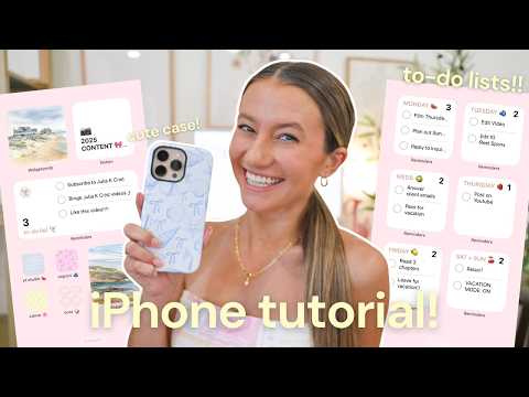 how to customize your iphone to be AESTHETIC for july!! ⊹ ࣪ ˖ 𐙚 *pinterest inspired + productive*