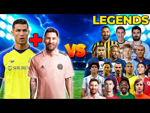 Ronaldo & Messi vs Football Legends 😁🔥Al Nassr vs Inter Miami