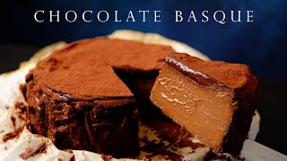 Double Chocolate Basque Cheesecake,  Rich and Creamy Center , Famous Japanese shop's recipe
