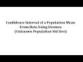 Confidence Intervals and Error Calculation