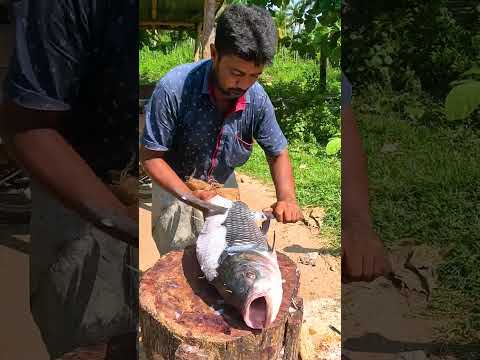 Knife Mastery !! Fish Cutting Fast Popular Big Catla Fish Cutting Fastest #shorts