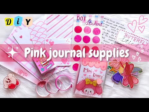 🌷💗DIY Pink journal supplies| DIY Paper crafts | Craft ideas| Foziya art and craft