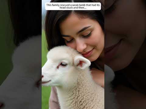 This family rescued a weak lamb that had its head stuck and then #animalrescue #animals