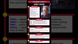 American actor Jerry Adler has passed away