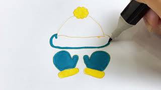 Share how to color hats and gloves
