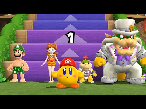 Luigi vs Daisy vs Bowser Jr. vs Bowser Mario Party 9 Step It Up Minigames Battle