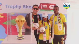 At the heart of Kigali 🇷🇼, where cycling meets football,the Total Energies AFCON Trophy stands tall
