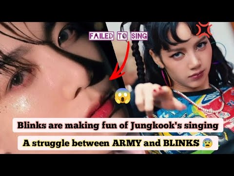 A war between Jungkook and Lisa ||😱⁉️Blinks mocking Jungkook 💢😤 ||Jungkook is bad at singing😰