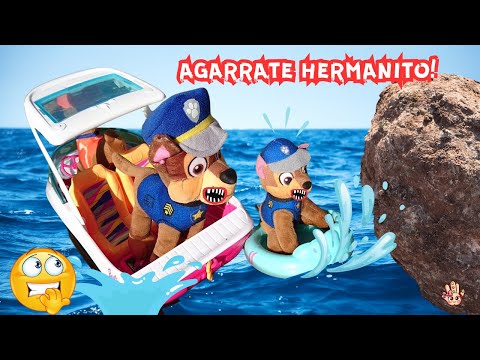 AVENTURAS en barco 🚢 CHASE y su HERMANITO / Patrulla Canina