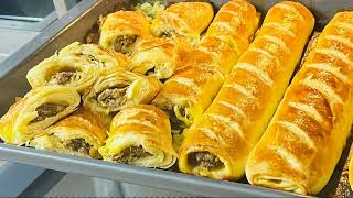 300 г мяса и Тесто 3 стакана Вкуснятина на ужин Готова Рецепт Бомба Пироги с мясом The best recipe