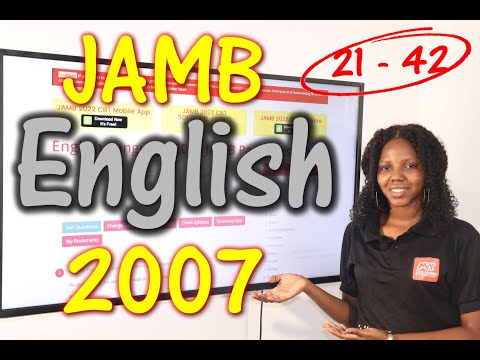 JAMB CBT English 2007 Past Questions 21 - 42