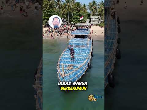 😱 Viral! Seorang Kakek Buat Perahu Raksasa dari Galon Air Bekas!