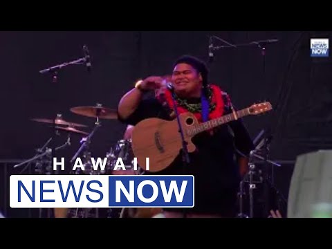 Iam Tongi performs to huge crowd at homecoming concert