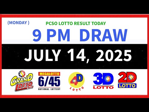 9PM Lotto Result Today July 14, 2025 Pcso#lotto