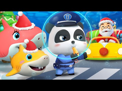 Baby Panda Traffic Police | Traffic Jam on Christmas Eve | Christmas Song | BabyBus