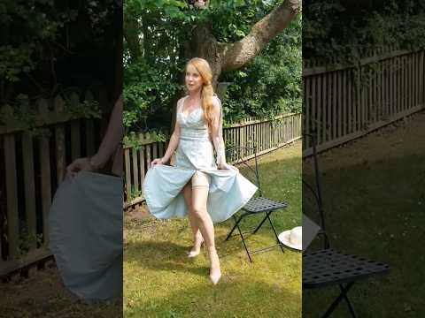 Pretty summer dress and Cervin nylon stockings #shorts #short #youtubeshorts
