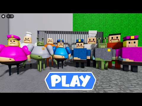 MINECRAFT BARRY FAMILY VS BARRY FAMILY in BARRY'S PRISON RUN - Walkthrough Gameplay Roblox